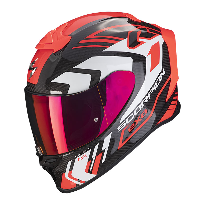 Scorpion Exo R1 Evo Carbon Air Supra Black Red Helmet